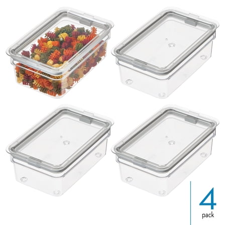 iDesign Medium Food Storage Bin with Airtight Lid - Ideal for Kitchen Countertop or Pantry Storage