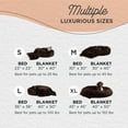 thumbnail image 3 of Best Friends by Sheri Bundle Set The Original Calming Shag Donut Cuddler Cat and Dog Bed + Pet Throw Blanket, Dark Chocolate, Large, 36x36, 3 of 4