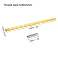 thumbnail image 2 of Uxcell M10 Thread 9.8" Coupling Nut with Pipe Hex Nut Threaded Extension Rod Kit Electrophoresis Gold 2 Set, 2 of 5