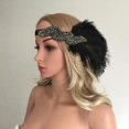 thumbnail image 1 of Minnieouse Vintage Lady Feather Applique Crystal Headband Party Fancy Headpiece Dress Prendas para la parte del cuerpo, 1 of 6