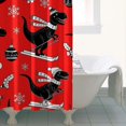 thumbnail image 4 of Red Cartoon Dinosaurs Skiing Pattern Shower Curtain 36"x72" ,Bathroom Decorative Shower Curtains Set with 12 Hooks,Modern Waterproof Washable Shower Curtain, 4 of 6