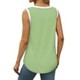 thumbnail image 6 of YDKZYMD Beach Tank Top Women Solid Colors Plus Size T Shirts Scoop Neck Sleeveless Camisole Summer Casual Tunic Tops L, 6 of 6