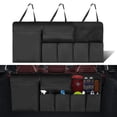 thumbnail image 1 of Organizador de maletero de coche, organizador colgante de asiento trasero con bolsillos de almacenamiento para SUV, camión, furgoneta, organización plegable para accesorios de coche (negro, 43, 1 of 7