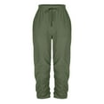 thumbnail image 5 of Aboser Women's Capri Pants with Pockets Casual Drawstring High Waist Capris Full Length Jogger Pants Lightweight Lounge Trouser Soft Comfy Summer Beach Cropped Pants Green M, 5 of 6