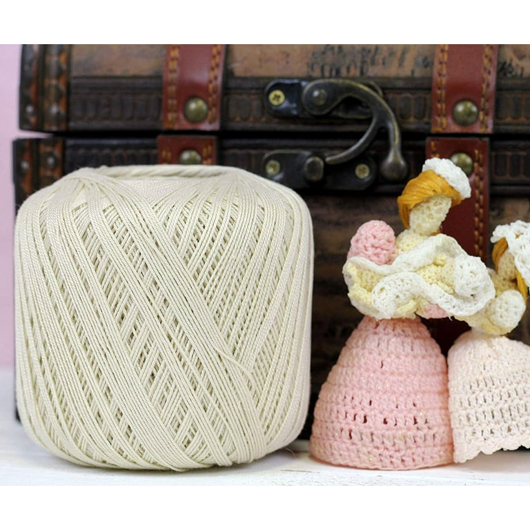 Limol Size 20 Neutral 50 GRS 100% Mercerized Crochet Thread Cotton Ball Set