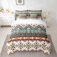 thumbnail image 2 of Erosebridal Tribal Aztec Bedding Sets King Size, Bohomian Hippie Comforter Sets with Sheets, Triangle Geometric Decor, Reversible, 2 of 5