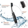 thumbnail image 4 of 8 Pack Dark Gray Foldable Travel Toothbrushes, Individually Wrapped Portable Charcoal Toothbrushes, Medium Soft Bristle For School, 4 of 5