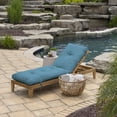 thumbnail image 3 of ARDEN Outdoor Plush Modern Tufted Chaise Cushion, 76 x 22, Water Repellent, Fade Resistant, Tufted Cushion for Chaise Lounger, French Blue Texture, 3 of 8
