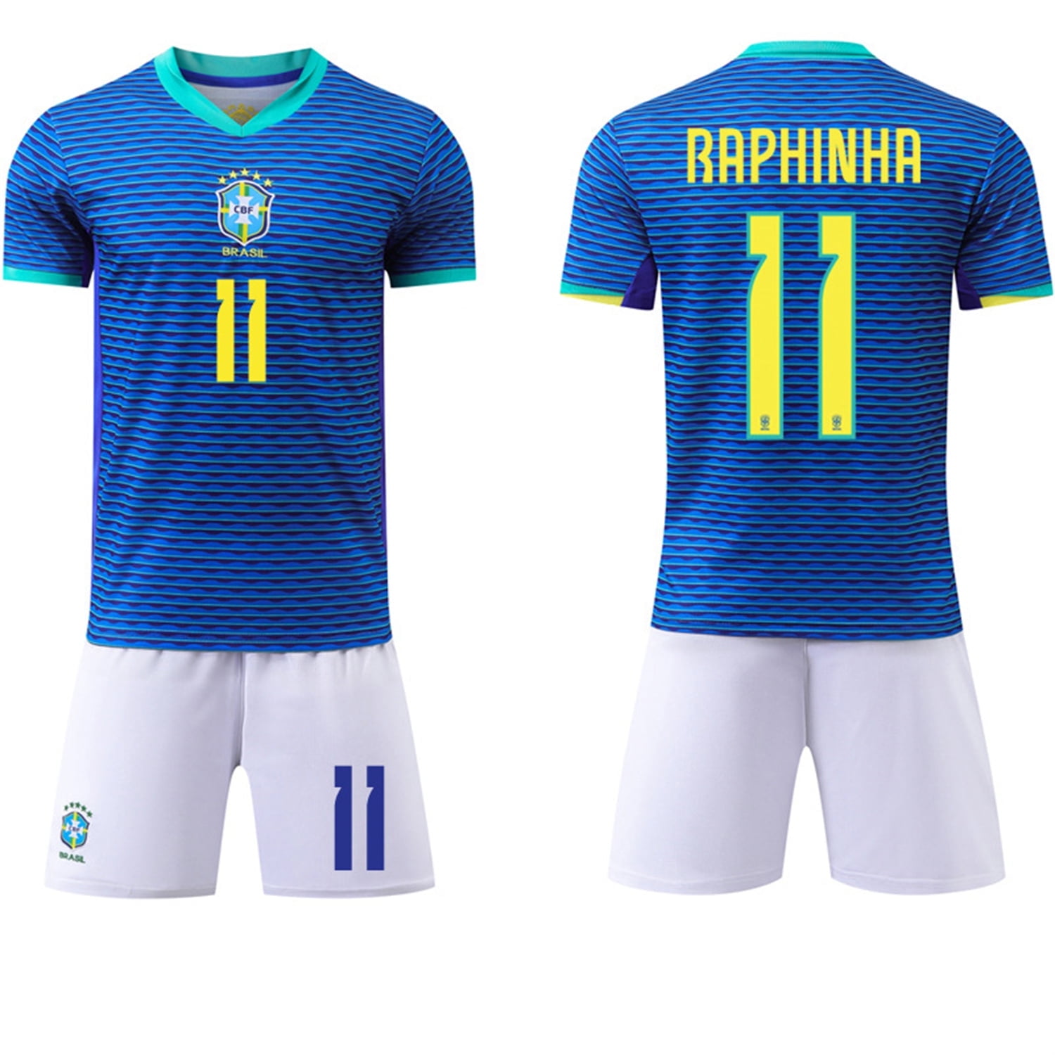 Mens/Kids 2024 America Cup Soccer Game Brazil #11 Raphinha