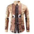 thumbnail image 3 of Camisa de manga larga con estampado de bronceado informal de moda de otoño para hombre Pompotops oipoqjl48192, 3 of 8
