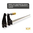 thumbnail image 2 of Kit 6 Prensas Sargento 36in Ajuste Rapido Kingsman Madera Carpintería, 2 of 4