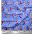 thumbnail image 1 of Soimoi Cotton Jersey Fabric Leaves & Floral Shirting Print Fabric by The Yard 58 Inch Wide, 1 of 1