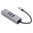 thumbnail image 1 of Adaptador Ethernet 3 puertos USB C Hub Tipo C Adaptador de alta velocidad para computadora portátil, 1 of 8