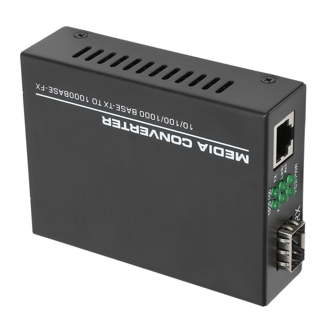 Convertidor de medios de fibra, fibra de carcasa de metal a Ethernet convertidor 10 100 1000BASE TX A 1000BASE FX para entornos Exteriores Interiores