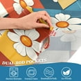 thumbnail image 5 of Yayeee Kitchen Curtains Tier Set of 2 Light Filtering 57"x36" Over Sink Window Panels, Yellow Checkered Daisy, 5 of 7