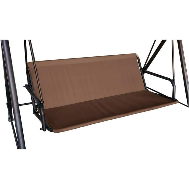 CUITING Housse de Siège de Balançoire de Patio J&C de Remplacement 600D Coussin de Balançoire Robuste Support de Siège de Balançoire Extérieur Imperméable Résistant à la Décoloration pour 3 Places Housses de Balançoire Durables pour Cadre (63x22x)