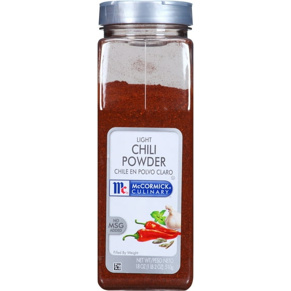 McCormick Culinary Kosher Light Chili Powder, 18.0 oz Bottle