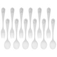thumbnail image 2 of Kids Silverware Stainless Steel Children's Safe Flatware Little Bear Child Spoon and Fork Set Toddle, 2 of 5