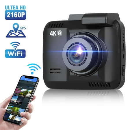 Car Dash Cam, TSV Ultra HD 4K 2160P Dash Camera Built-in GPS and WiFi Video Recorder, 2.4