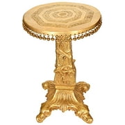 Decorated Pedestal with Ghungroos - Brass Statue