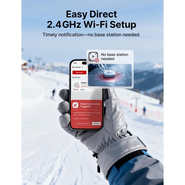X-Sense WiFi Water Leak Detector with Freeze Alert photo 6