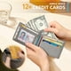 thumbnail image 2 of Cartera RUNBOX Slim de piel plegable con bloqueo RFID, gris, 2 of 6