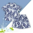 thumbnail image 2 of MEZZALL Boys Hawaii Outfit 2Pcs Set Summer Beach Button Down Shirt Tops + Shorts For Kids Clothes Sets Trendy Toddler Wear, 2 of 3