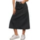 thumbnail image 4 of Faldas de mezclilla para mujer Inspire Chic, de cintura alta, en línea A, faldas de jean casuales con bolsillos, negras, talla S, 4 of 6