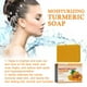 thumbnail image 4 of Pastilla de jabón de cúrcuma para rostro y cuerpo | Barra de cúrcuma limpiadora natural para la piel con aloe y té verde: ilumina, unifica el tono de la piel, desvanece las imperfecciones, hidrata, 4 of 9