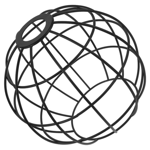 OUNONA Black Iron Lampshade Metal Lamp Cover Hollow Out Pendant Light for Home Decor