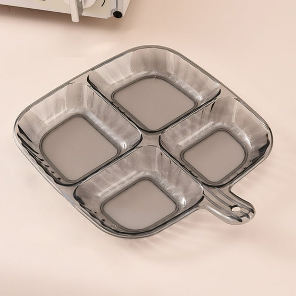 Summer Rollbacks ! Aqestyerly Divided Plates for Kids Adults Compartment Plates Lightweight Reusable Dinnerware Portion Plastic Plates