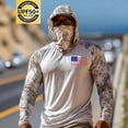 thumbnail image 5 of BRGZLK UPF 50+ Long Sleeve Shirt for Mens 2026 Summer Fashuion Print Long Sleeve Lightweight Breathable Sun Protection Shirts with Face Mask for Fishing Hiking D L, 5 of 7
