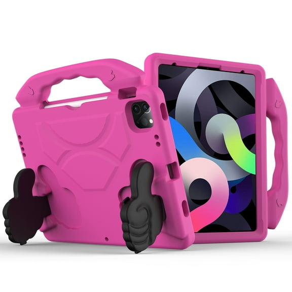 Case For Apple iPad Air 4 /iPad Air 5 /iPad Pro (11 inch) Hybrid Shockproof Thumbs Up Kickstand Antislip Rubber TPU Kid-Friendly Bumper Tablet Tablet Cover [ Pink ]