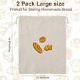 thumbnail image 2 of 2Pcs Bread Bags for DIY Homemade Bread Reusable Food Storage Washable Linen Bread Bags Bread Storage Bags with Drawstring Closure for DIY Sourdough Housewarming Wedding Gift, 2 of 6