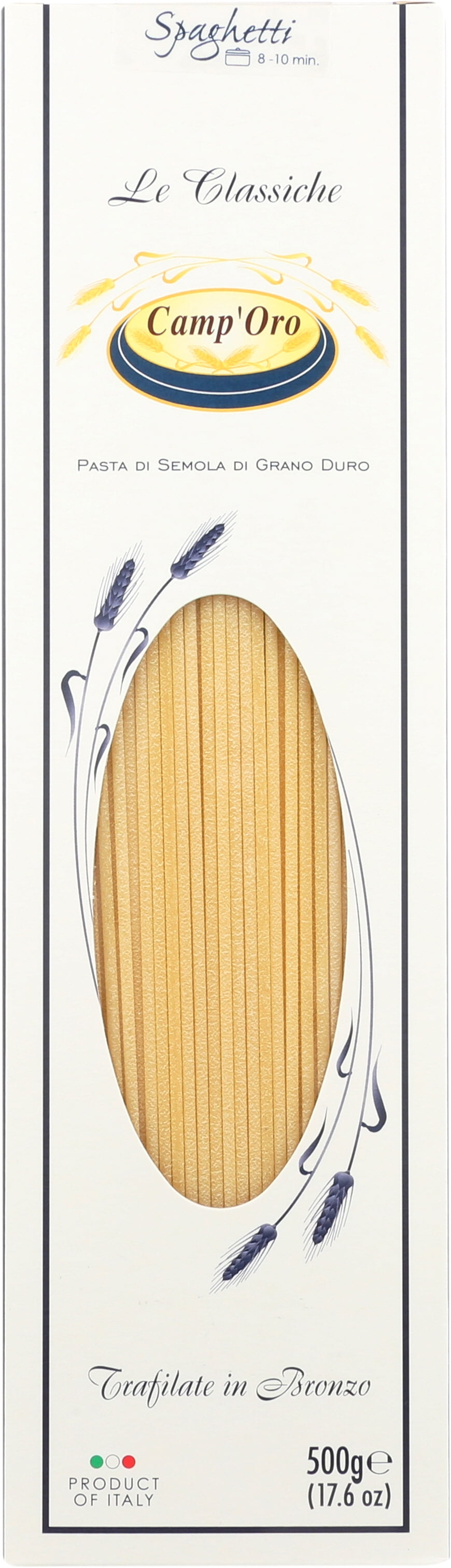 Camp'Oro Le Classiche Italian Bronze Die Cut Pasta, Spaghetti, 17.6 Ounce (3 Pack)