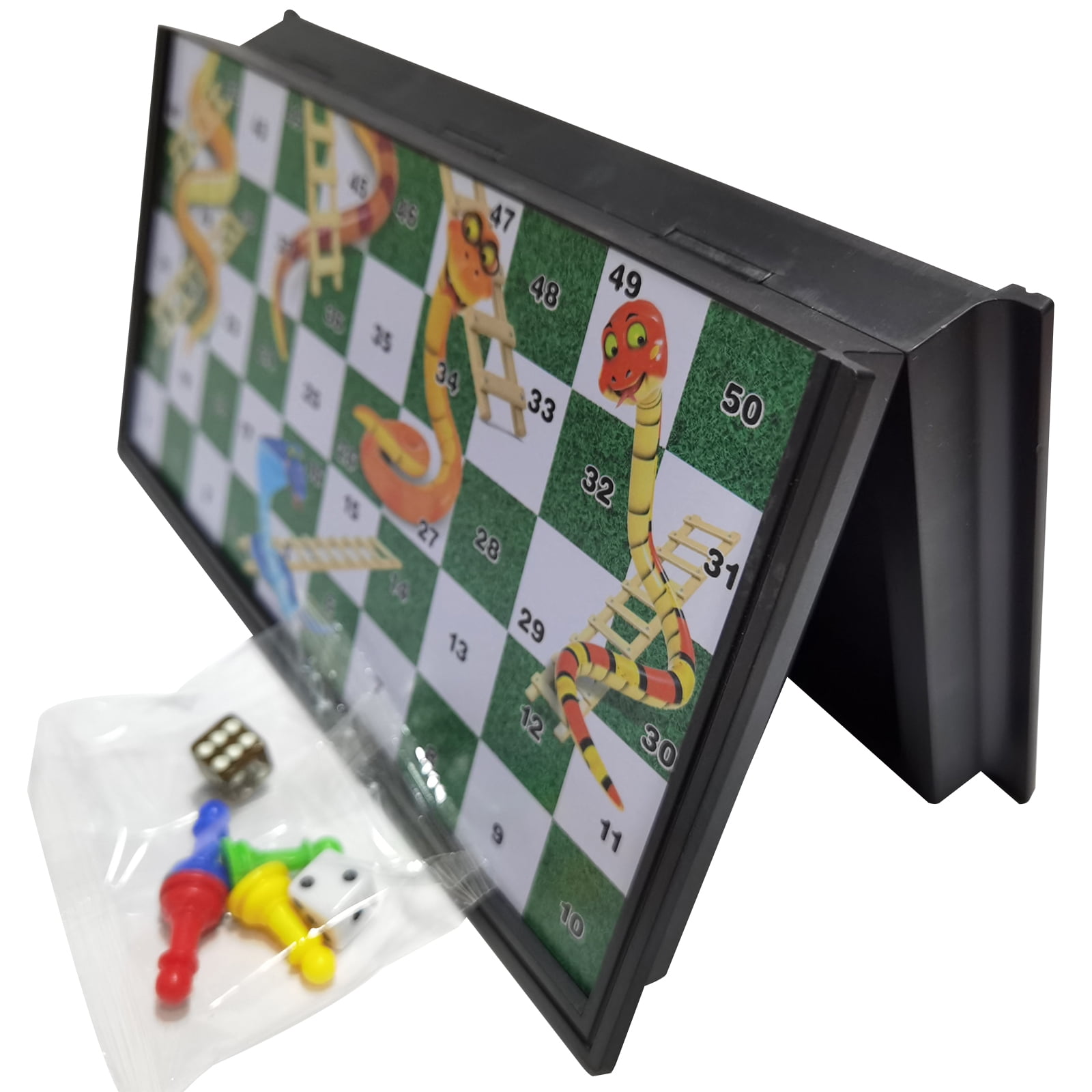  Magnetic Snakes and Ladders Board Game Set - 9.6 Inches : Toys  & Games