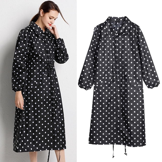 Impermeables con capucha para mujer Macarena Poncho Puntos L