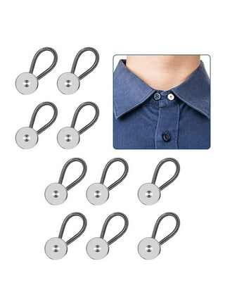  Pants Button Extender Shirt Collar Extenders: 8 Pcs Jeans Waist  Silicone Button for Mens and Women - 6 Neck Extenders Dress Shirts
