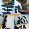 thumbnail image 3 of 12 Pack Halloween Hanging Bats, Creepy Flying Rubber Bats Decor for Halloween Party Supplies, 3 of 7