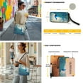 thumbnail image 2 of ZUXONGSY Vintage Peacock Print Crossbody Handbag with Leather Wallet for Women Lady Multipurpose Shoulder Bag with Leather Wallet Waterproof 2 Pcs Bucket Purse Set for Shopping, 2 of 4
