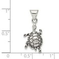 thumbnail image 6 of 925 Sterling Silver Antiqued Turtle Charm Pendant, 6 of 6