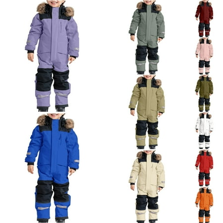Gyexs Girls Snowsuit Size 10 One Piece Snowsuit Waterproof Windproof Winter Jumpsuits Overalls Snowboarding Ski Suits #01 Grey & 10-11 Years