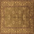 thumbnail image 1 of Ahgly Company Indoor Square Oriental Brown Industrial Area Rugs, 4' Square, 1 of 4