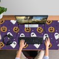 thumbnail image 4 of Long Mouse Pads for Desk,Halloween Ghost Pumpkin Pattern Desk Mats on Top Of Desks, Desk Mouse Pad Extra Large with 3mm Non-Slip Base and Stitched Edge for Gaming,Office,Work,Home 47.3x23.6in, 4 of 5