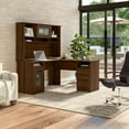 thumbnail image 2 of Bush Furniture Cabot 60" L Desk and Hutch with Storage, Modern Walnut, 2 of 7