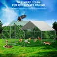 thumbnail image 4 of 10' x 13' x 6.6' Large Metal Chicken Coop with Run for 20 Chickens, Chicken Runs for Yard with Cover for Water-Resident, Walk-in Poultry Cage Chicken Pen/House Outdoor for Hen, Duck, Rabbit, Quail, 4 of 8