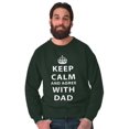 thumbnail image 5 of Keep Calm And Agree With Dad Crown Men's Crewneck Sweatshirt Brisco Brands 5X, 5 of 6