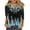 Black 01, variant on QQAMB Womens Tops 3/4 Sleeve Casual Knit Notched V-Neck Floral Printed Shirts Button Summer Loose Blouses White S