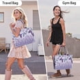 thumbnail image 6 of Large Capacity Tote Bag,Purple Butterfly Flower Pattern Handbag Fashion Luxury Tote Bag,15.7"x13"x 5.1" Inches,Laptop Compatible, 6 of 6