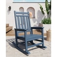 thumbnail image 1 of HDPE Outdoor Rocking Chair, High Back Patio Rocking Chairs with Wide Armrests, All Weather Porch Rocker for Lawn, Garden, Deck, 380 Lbs Weight Capacity, Navy Blue, 1 of 8